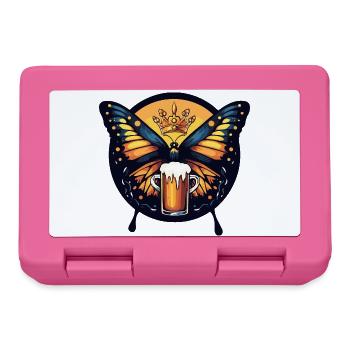 Butterfly Beer Funny - Lunchbox - pink - Front