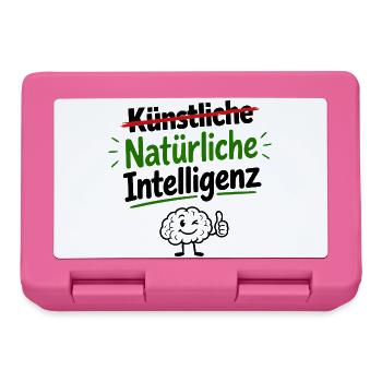 Natürliche Intelligenz gibt es auch (noch) - Brotdose - Pink - Vorne