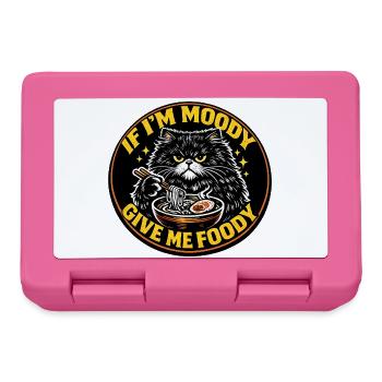 Mood Katze Ramen Spruch Essen Geschenk - Brotdose - Pink - Vorne