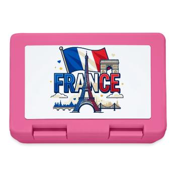 France Eiffel Tower T-Shirt - Monuments Paris - Lunchbox - pink - Front