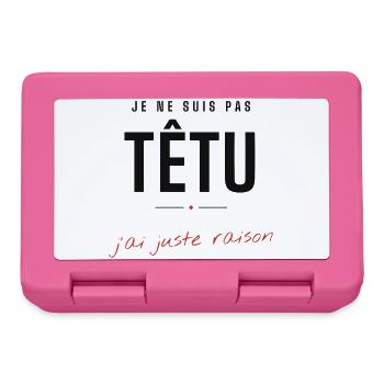 Têtu mais Raisonné Graphic - Boîte à goûter - rose - Devant