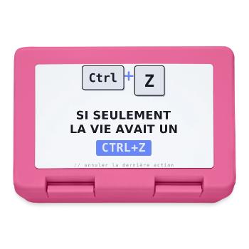 Ctrl Z pour la Vie - Boîte à goûter - rose - Devant