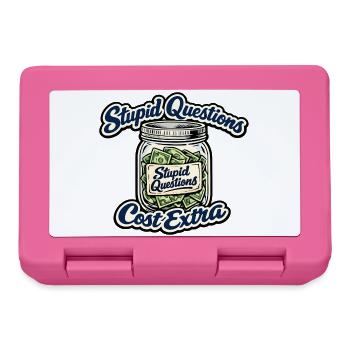 Questions stupides, coûts supplémentaires - Boîte à goûter - rose - Devant
