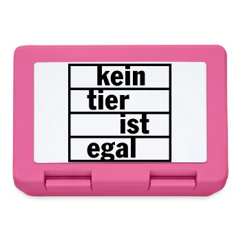 Kein Tier ist egal (Farbe änderbar) - Brotdose - Pink - Vorne