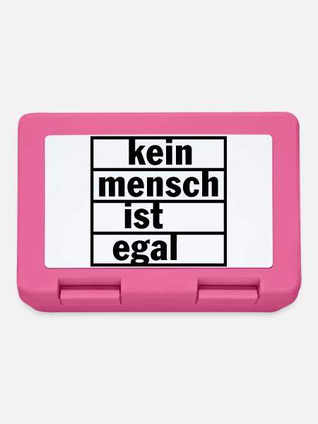 Kein Mensch ist egal (Farbe änderbar) - Brotdose - Pink