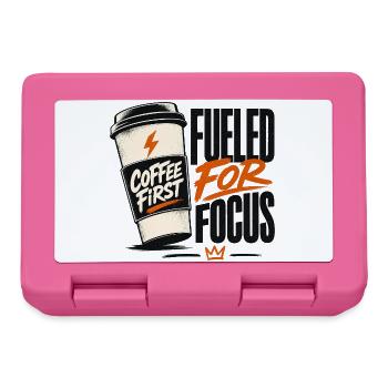 Le café d’abord – l’énergie ciblée - Boîte à goûter - rose - Devant