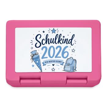 Schulkind 2026 - Einschulung - Brotdose - Pink - Vorne