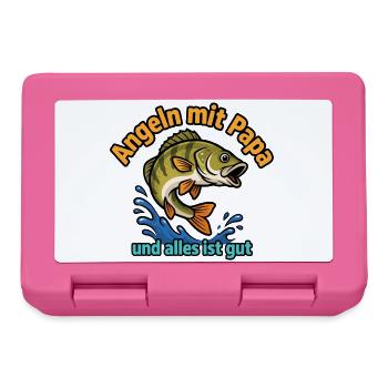 Pêcher avec papa – tout va bien - Boîte à goûter - rose - Devant