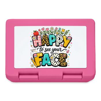 Happy to See Your Face - Lunchbox - pink - Front