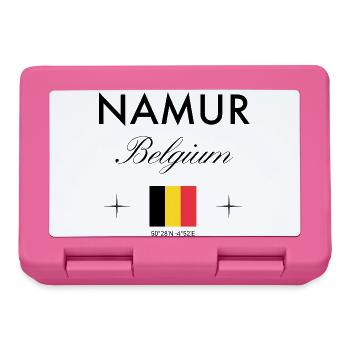 Namur Belgium Coordinates Travel Souvenir - Lunchbox - pink - Front