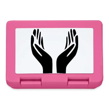 Mains ouvertes Geste de la main - Boîte à goûter - rose - Devant
