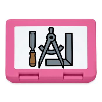 Tischler Werkzeuge Grafik - Brotdose - Pink - Vorne