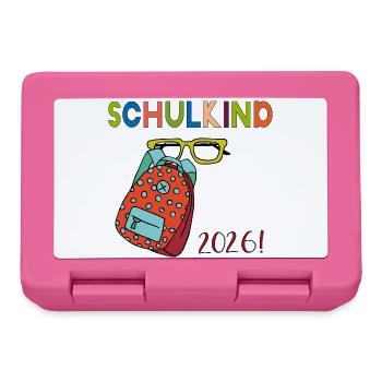 Schulkind 2026 - Brotdose - Pink - Vorne