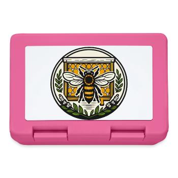 Bee Emblems Honeycomb - Lunchbox - pink - Front