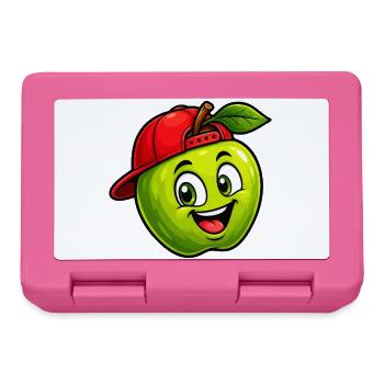 Spritziger Apfel mit Snapback - Brotdose - Pink - Vorne