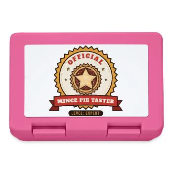 Offizieller Mince Pie Taster, Level: Experte - Brotdose - Pink - Vorne