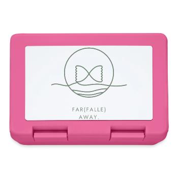 Pasta Lover Geschenk – Weit entfernte Linienzeichnung - Brotdose - Pink - Vorne
