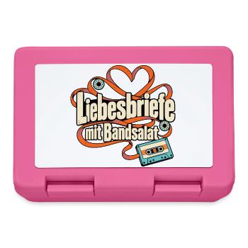 Kassette Mixtape Kassettennostalgie Musikfan - Brotdose - Pink - Vorne