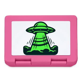Ufo Start Landung Grafik - Brotdose - Pink - Vorne