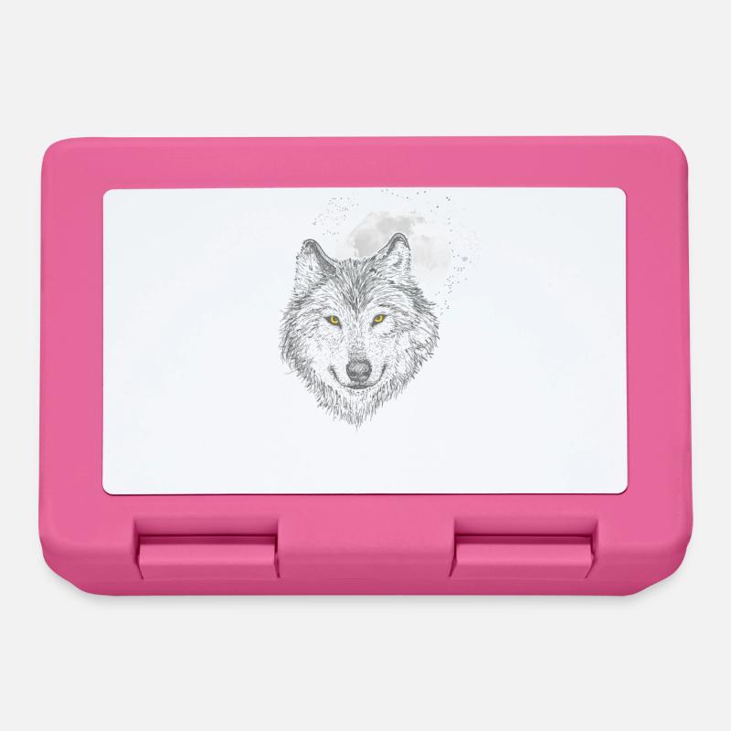 Wolf Wölfe Wald Mystik Geburtstag Wald Geschenk - Brotdose - Pink