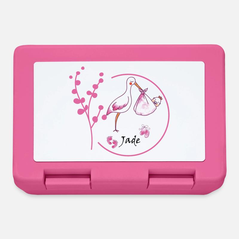 Jade, Prénom jade - Boîte à goûter - rose