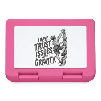 Lustiger Kletter-Schwerkraft-Humor - Brotdose - Pink - Vorne