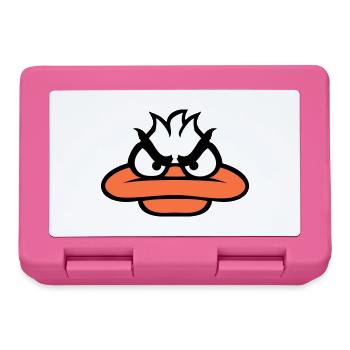 Duck looks funny angry angry mean sour look - Lunchbox - pink - Front