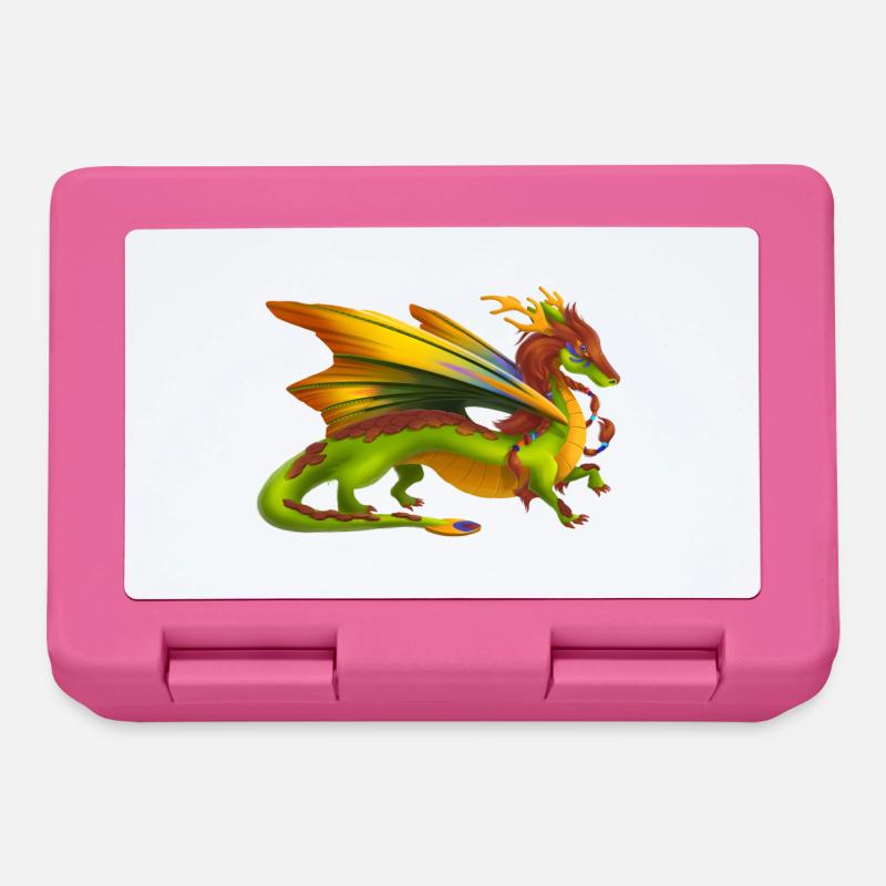 Dragon de la Terre magique - Dragons des éléments - Boîte à goûter - rose