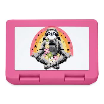 Faultier macht Yoga - Brotdose - Pink - Vorne
