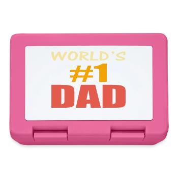 no1 dad of the world - Lunchbox - pink - Front