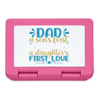 Père et fils - père et fille cadeau père - Boîte à goûter - rose - Devant