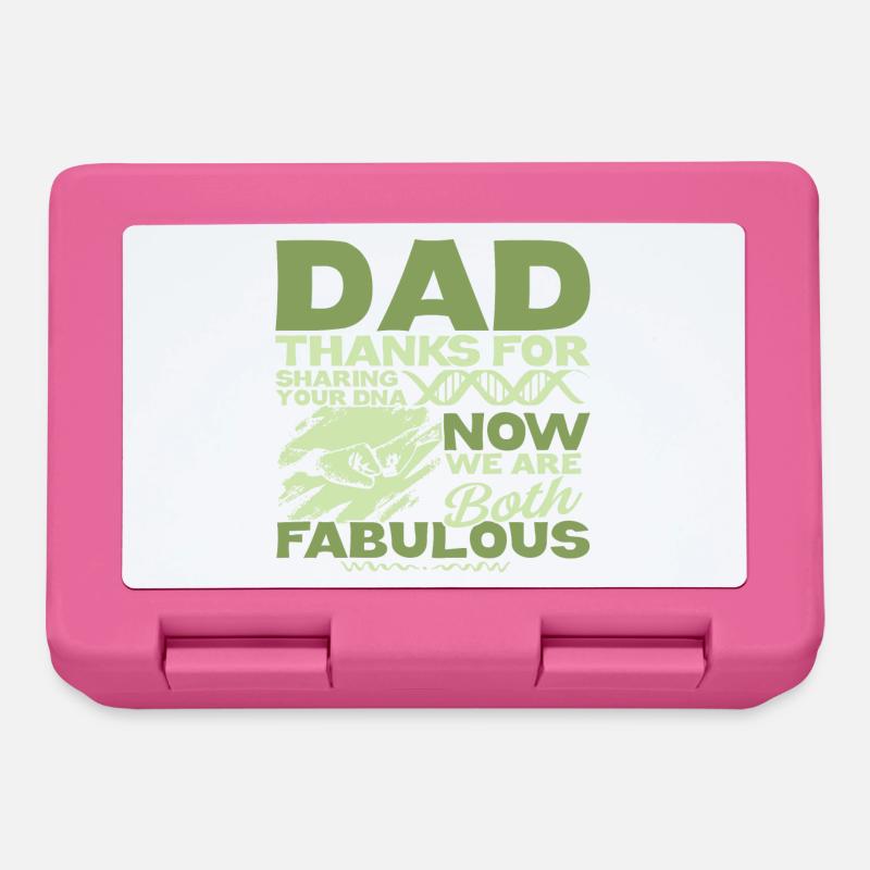 Funny Father's Day gift shape for son and daughter - Lunchbox - pink