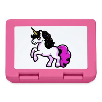 Licorne - Rose - Multicolore - Boîte à goûter - rose - Devant