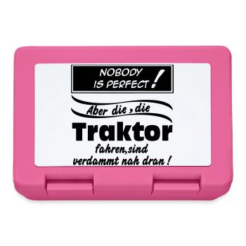 Traktor , Trecker , Landmaschine , Nobody (25) - Brotdose - Pink - Vorne