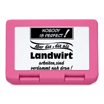 Landwirtschaft , Landwirt , Farmer , Nobody (25) - Brotdose - Pink - Vorne
