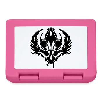 Le symbole d'un lis avec deux ailes - Boîte à goûter - rose - Devant