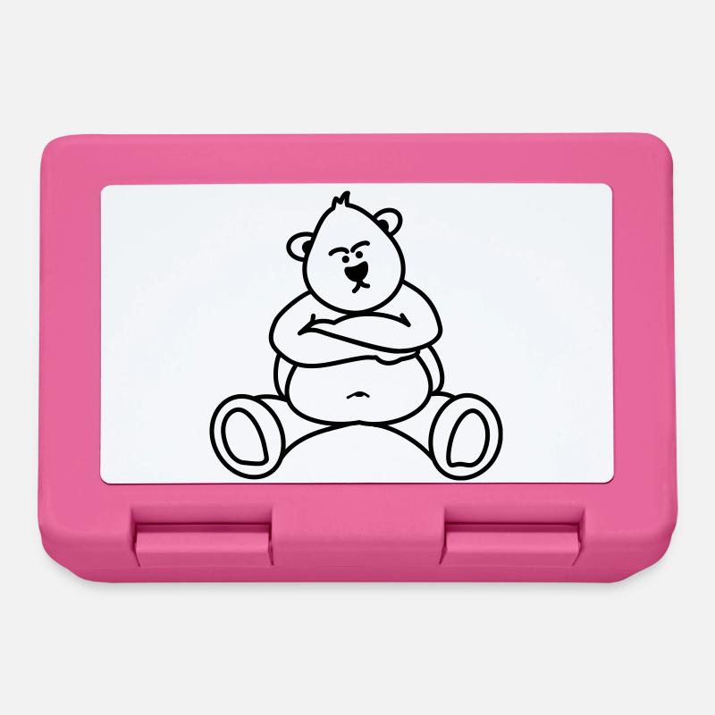 Evil Bear / Teddy pouts - Lunchbox - pink