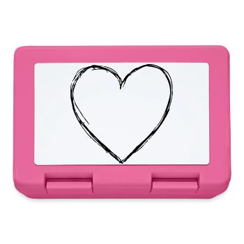 Heart love symbol gift birthday friendship - Lunchbox - pink - Front