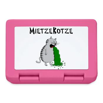 Mietzekatze muss kotzen = MietzeKotze - Brotdose - Pink - Vorne