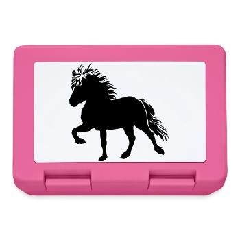 Cheval islandais mignon Tölt 5, islandais, poney islandais - Boîte à goûter - rose - Devant