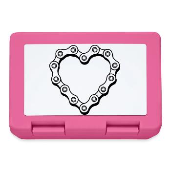 Chaîne de vélo coeur - Boîte à goûter - rose - Devant