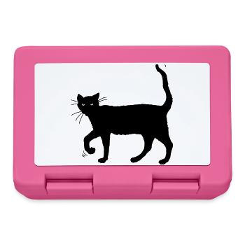 Schwarze Katze - Brotdose - Pink - Vorne