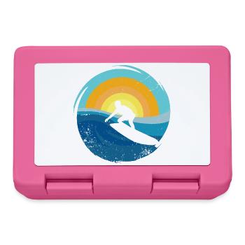 Surfeur - Planche de surf - Boîte à goûter - rose - Devant