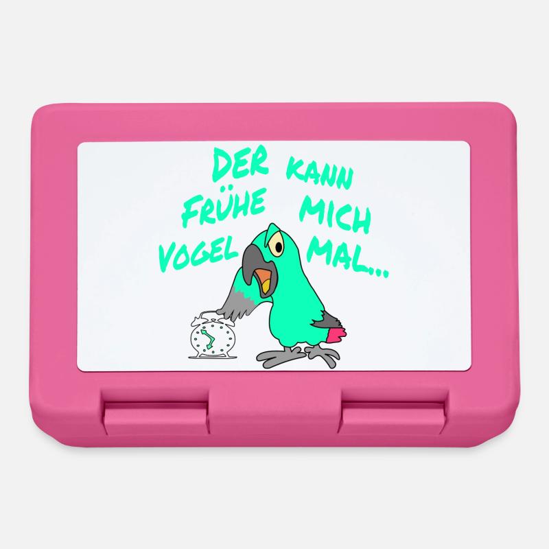 Der Frühe Vogel kann mich mal !!! - Brotdose - Pink