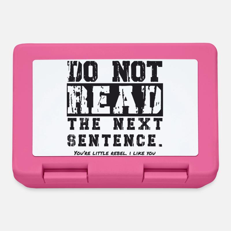 do not read the next sentence - Lunchbox - pink