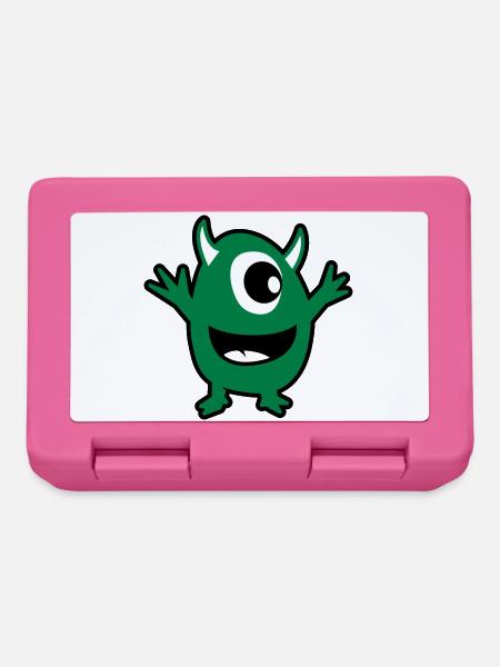 grünes Monster - Brotdose - Pink