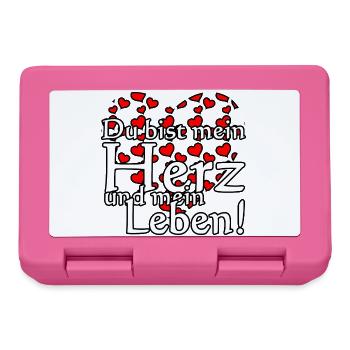 Herz Liebe Valentinstag Paar Partner Sprüche - Brotdose - Pink - Vorne