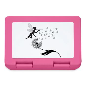 Feenflug-Silhouette mit Staub - Brotdose - Pink - Vorne
