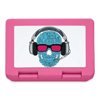 Crâne de musique - Boîte à goûter - rose - Devant