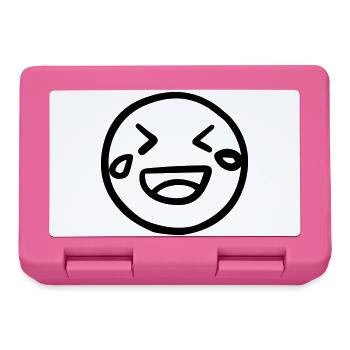 Visage rieur avec des larmes de joie - Boîte à goûter - rose - Devant